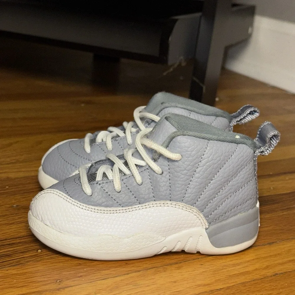 Nike Air Jordan 12 Retro Stealth Grey 850000-015 Baby Toddler Size 7C Sneaker
